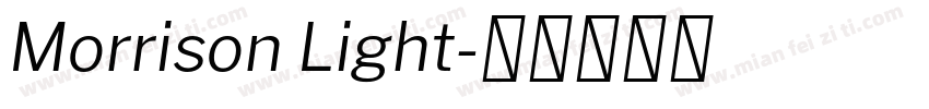 Morrison Light字体转换